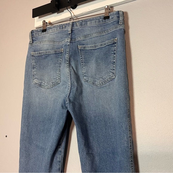 Free People Girlfriend Straight Leg Jeans Ankle Cropped Women's Size 30L 30 Long - Picture 10 of 14